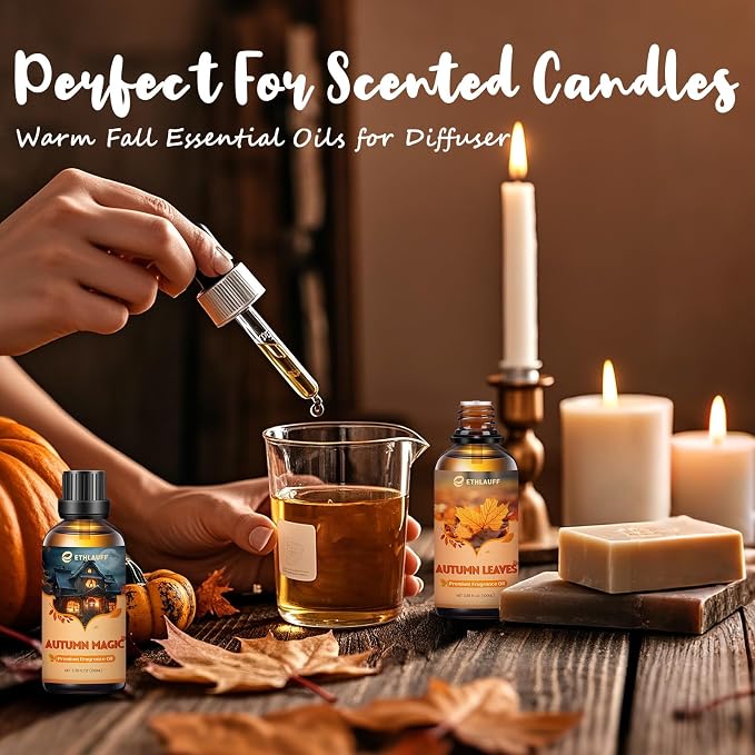 Pumpkin Spice Fragrance Oil, 100ml Fall Fragrance Oil for Diffusers for Home, Autumn Scented Oils for Candle & Soap Making, Bath Bombs, Massage - 3.38FL.OZ