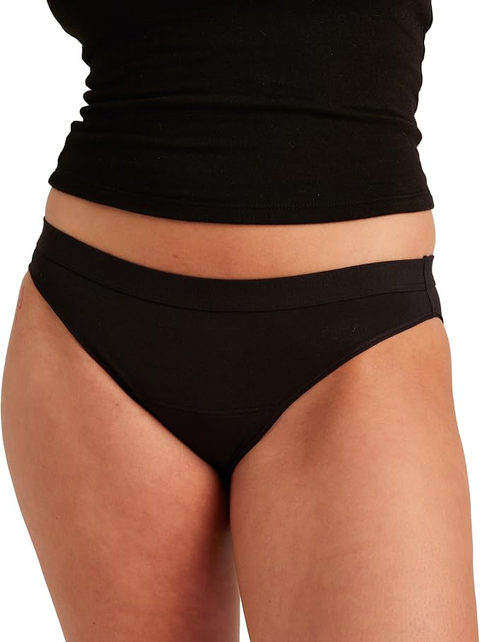 saalt Cotton Bikini Period Underwear | Comfortable, Thin, and Keeps You Dry from All Leaks, Reusable & Washable, Cotton, Bikini