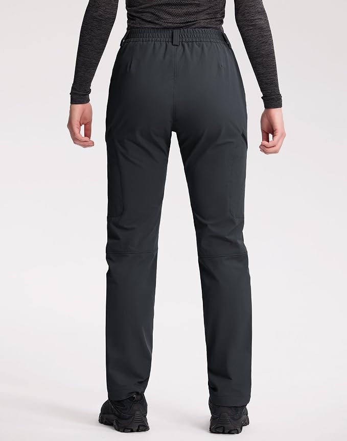 Pioneer Camp Women's Hiking Cargo Pants Water Resistant Ripstop with 4 Zip Pockets Quick Dry Climbing Softshell Trail Travel