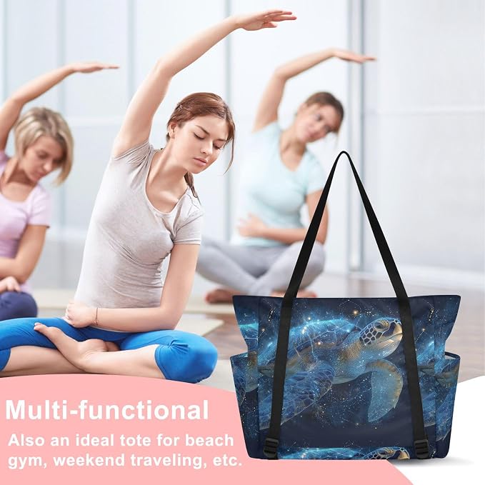 MCHIVER Yoga Bag for Women Men Large Yoga Mat Bag with Adjustable Strap Workout Bags Totes for Pilates Yoga Travel