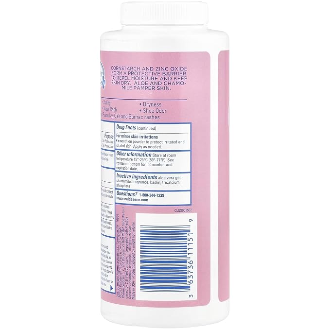 Caldesene Medicated Protecting Powder with Zinc Oxide & Cornstarch-Talc Free, 5 Ounce (2 Pack)