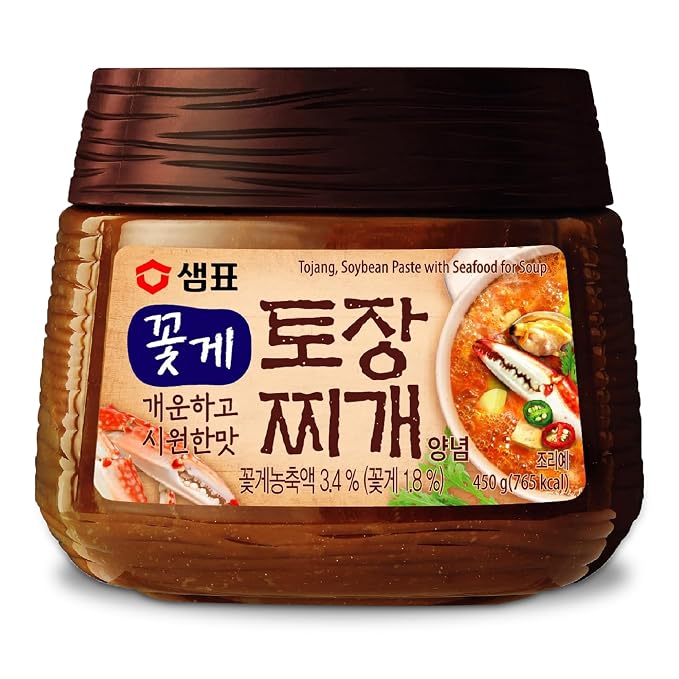 Sempio Doenjang Soybean Paste with Tojang & Seafood, 15.9 oz / 450 g | Traditional Korean Soybean Paste with Seafood, Premium Deeply Savory Fermented Soup Base for Jjigae, Alternative to Miso