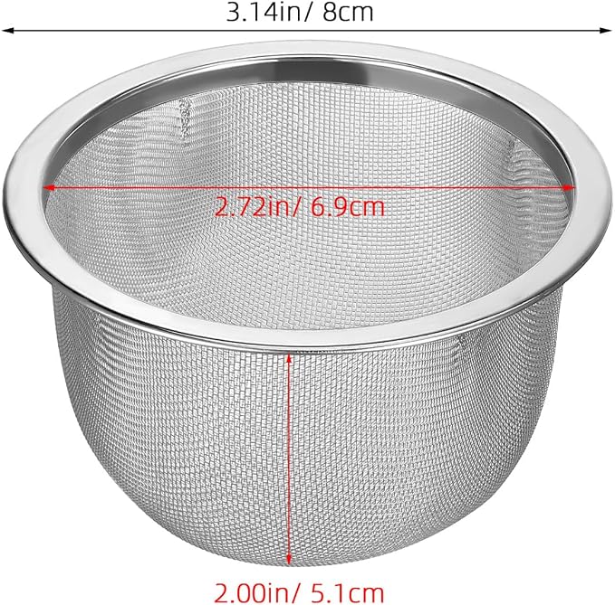 HOMSFOU 4 Pcs Tea Infuser, Stainless Steel Tea Filter, Extra Fine Mesh Loose Leaf Strainer, Large Heat Proof Reusable Teapot for Teapots, Mugs, Cups