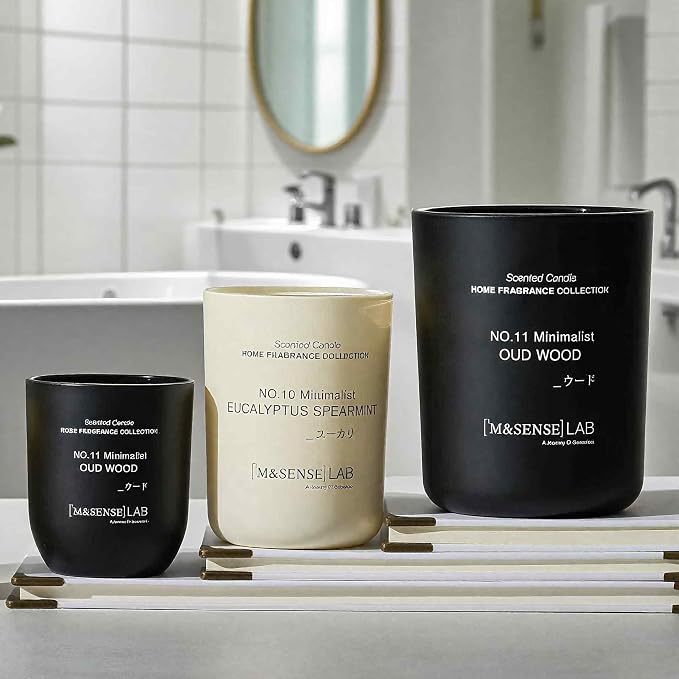 M&SENSE Natural Soy Large Candle| Espresso Coffee | 16.6 oz, 95H Burn | Mini Spring Scented Candles for Relaxation,Meditation, Home Décor | for Bedroom, Office, Party