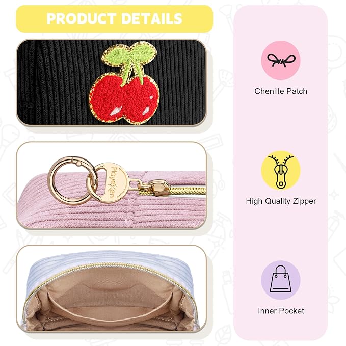 Period Bag for Teen Girls, Corduroy Sanitary Napkin Storage Bag, Menstrual Pad Pouches Tampon Holder for Purse