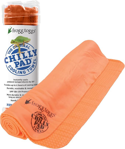 FROGG TOGGS Chilly Pad, Instant Cooling Towel, Long Lasting, Reusable, Sports and Outdoors Neck Towel 33x13