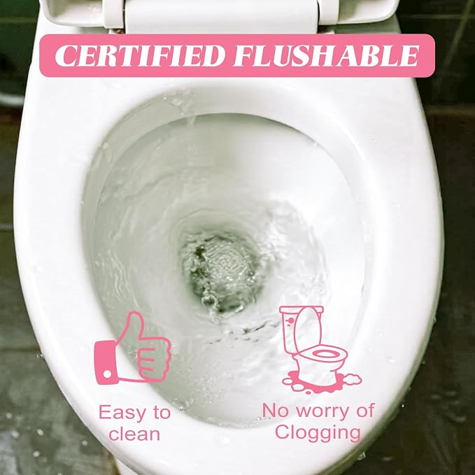 twoworld 400 Feminine Wipes Individually Wrapped,Flushable Wipes Travel | Feminine Care Vaginal Wipes for Adult,Women,Girl and Homeless(Unscented)