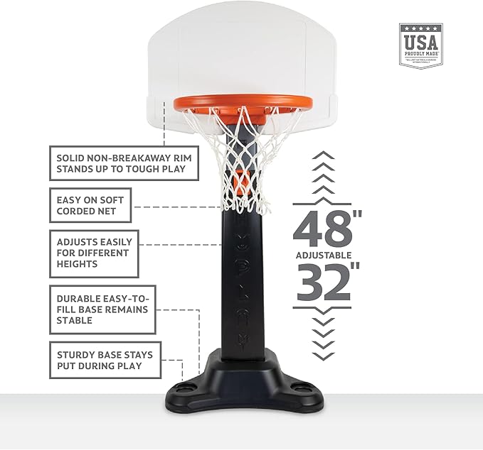 Huplay Rookie Small Basketball Set - Adjustable