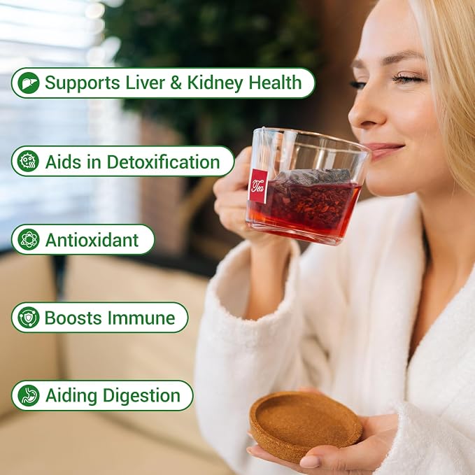 Liver Detox Tea, Liver Cleanse Detox & Repair Dandelion Milk Thistle Tea Support Kidney Health, 10 Precious Ingredients Formula Herbal Teabags for Men & Women (1 Pack/15 Bags)