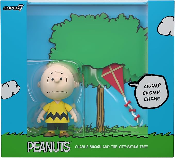 Super7 Peanuts Reaction Figures - Charlie Brown and The Kite-Eating Tree (Diorama Box) Action Figure