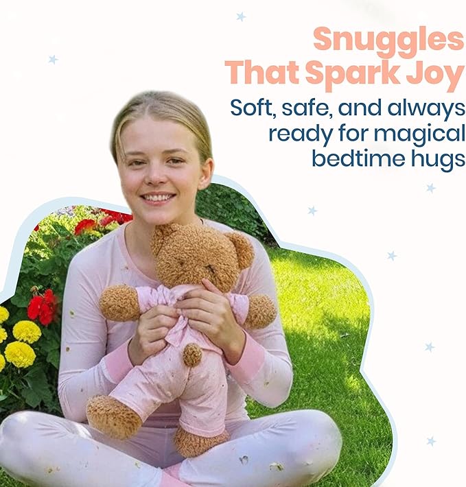 Zip N' Bear Soft Plush Teddy Bear Stuffed Animal with Swan Slumber Pajamas - Zippy The Bear Cute Cuddly Plush Toy, Perfect Sensory Teddy for Kids, Toddlers - Adorable Gift & Bedtime Companion