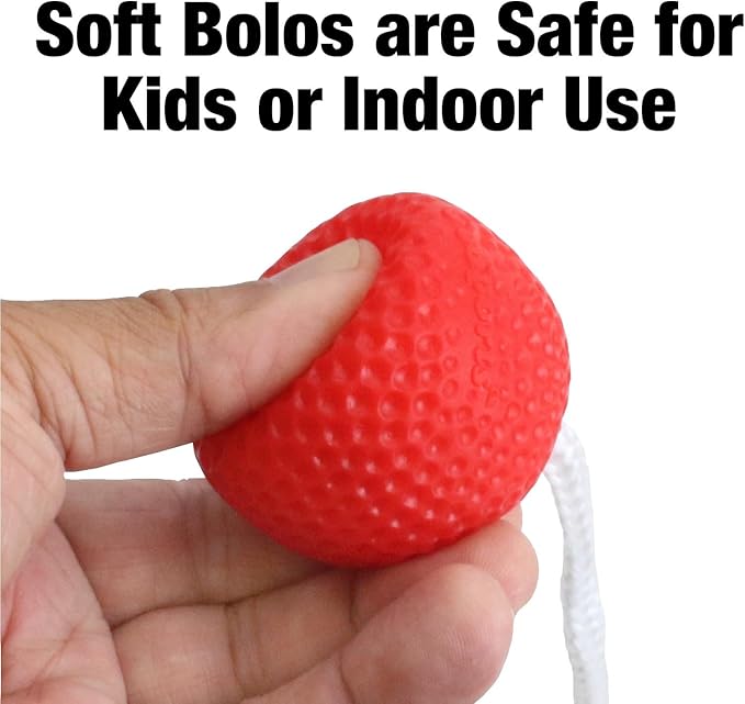 GoSports Ladder Toss Bolo Replacement Set - Kid Safe Soft Rubber or Hard Golf Balls
