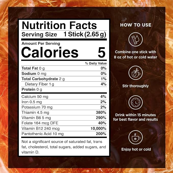VitaCup Slim Instant Tea Packets For Diet Support, Oolong tea w/B Vitamins, Garcinia, Inulin & Acai, On-the-go Instant Sticks, 72 Ct