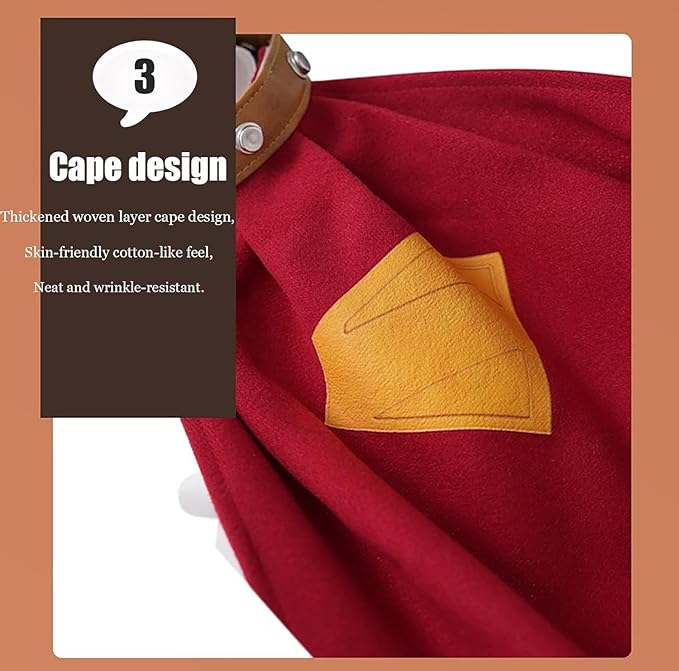 Superhero Dog Power Cape Cosplay Set with Collar and Tag Complete Set (one size-3pcs
