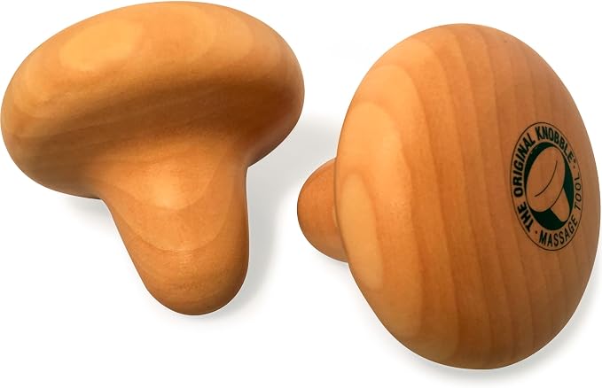 The Pressure Positive Co. Original Knobble Wooden Massage Tool – Ergonomic Trigger-Point & Deep-Tissue Pelief; Portable, Durable Wood Knob for Therapists & Self-Care Recovery