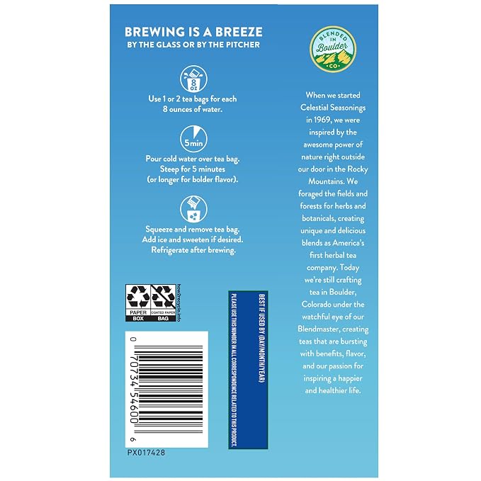 Celestial Seasonings Cold Brew Citrus Sunrise Iced Tea 18 tea bags