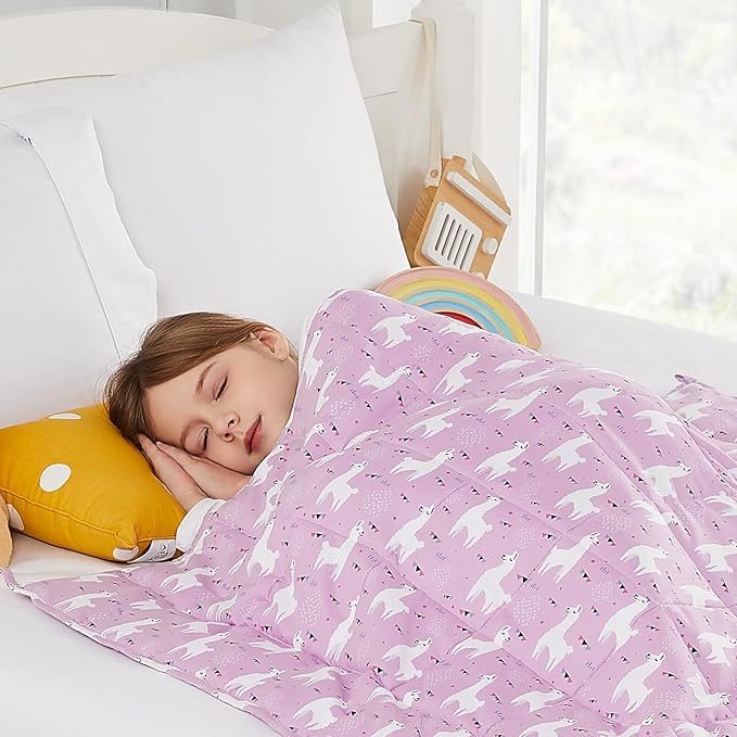 Weighted Blanket - 2 lbs Purple Alpaca Heavy Blanket, 36"x48", Small Size Breathable Lap Blanket