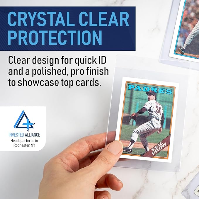 Semi Rigid Card Holder | PSA Graded Card Sleeves & Holder, PSA Cards Sleeves, Sports Saver SGC Slab Sleeve, #1 Hard Sleeve for Cards Grading Submission Approved for BGS, CSG, Clear TCG Protector.
