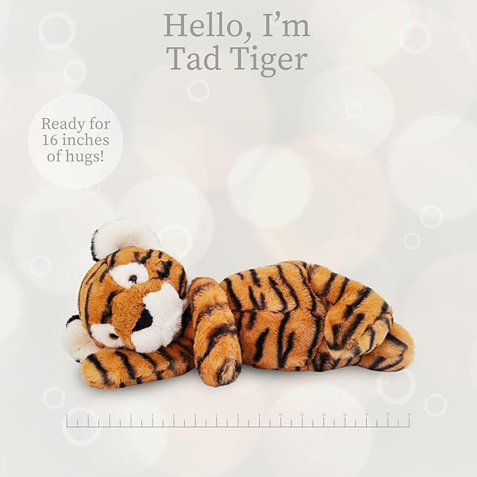World's Softest Plush Tad Tiger, Lushee, Large, 16" Stuffed Animal for Baby, Toddler, Kids, Adults - Soft, Huggable Stuffed Tiger- Adorable Toy Made from Kid-Friendly, Quality Materials