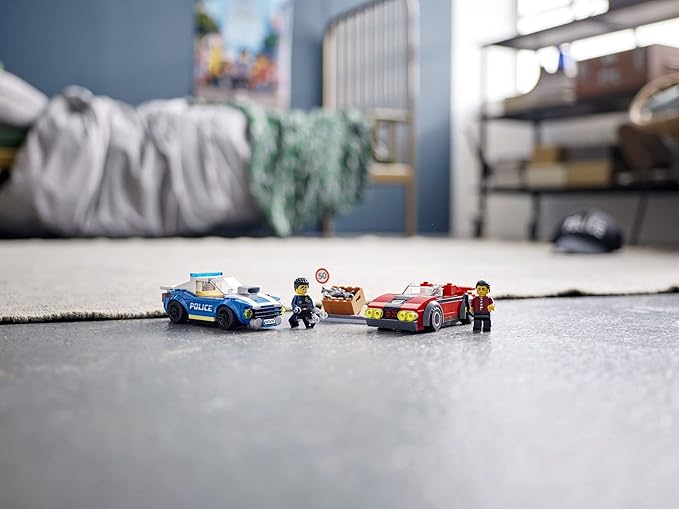 LEGO City Police Highway Arrest 60242 Police Toy, Fun Building Set for Kids (185 Pieces)