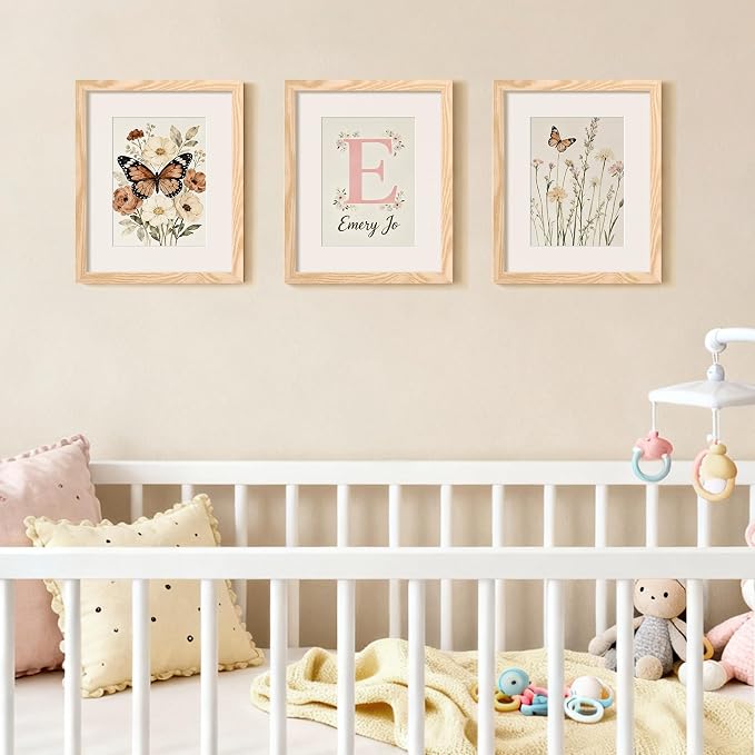 upsimples 9x11 Picture Frame, Display Pictures 6x8 with Mat or 9x11 Without, Wall Hanging Photo Frame, Natural, 1 Pack