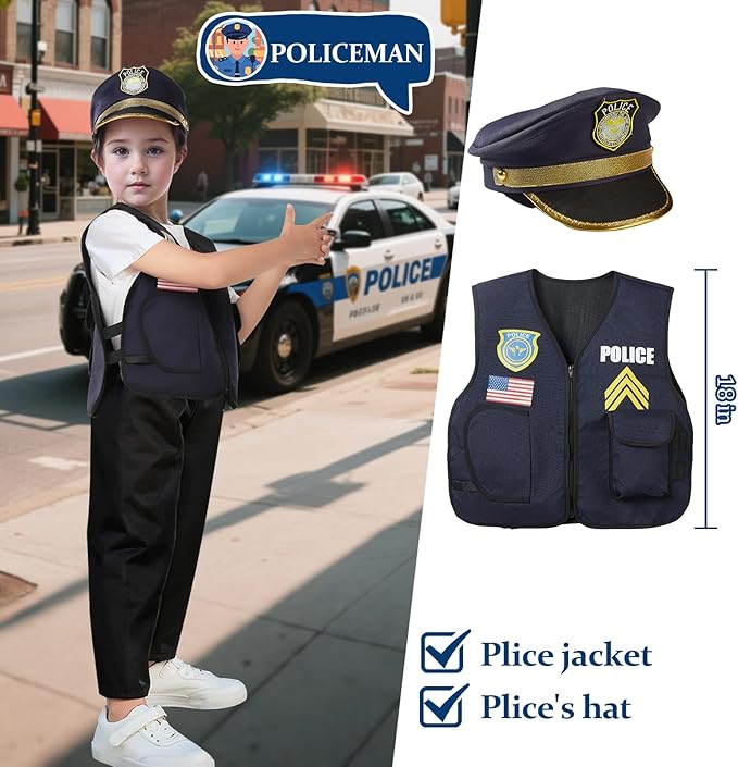 Homyrium Toddler Dress Up Clothes Boys Costumes 6 Set - Astronaut/Doctor/Fireman/Policeman/Construction for Age 3-8