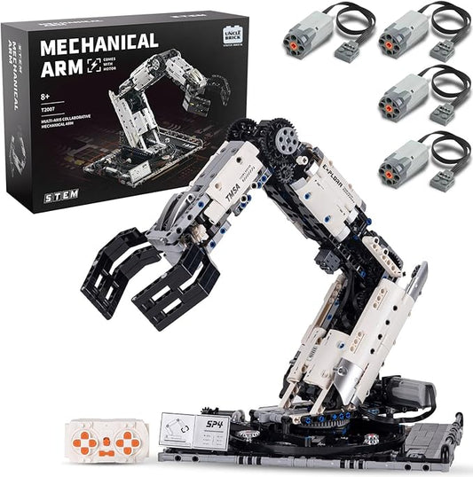 Mechanical Technic Arm Building Blocks Set,Toy Set with Remote Control and 8-Way Control,STEM Educational Toys,Set for Boys and Girls 8-14,Technic Robotic Arm Set for Adult(784Pcs)