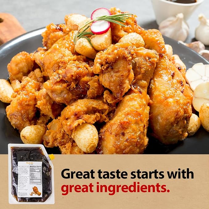 Foodrella Korean Fried Chicken Sweet Garlic Soy Sauce (마늘간장치킨소스), 2.2 LB (1kg)