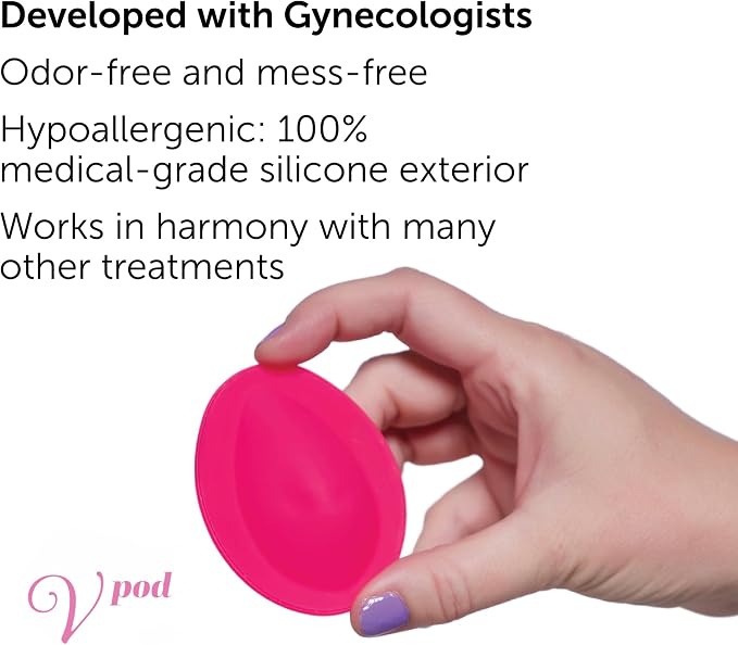 Reusable Cooling Gel Pods for Vaginal Dryness & Vulva Itching - Menopause Relief, Intimate Skin Care & Postpartum Comfort - Supports Vaginal Moisturizing - Skin-Friendly & Odor-Free - 1 Pack