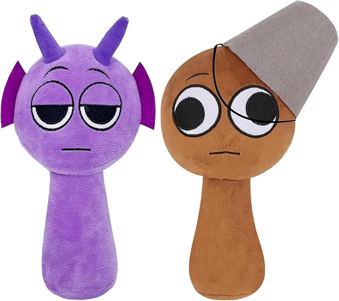 Plush Toys, Horror Games Plushies Toy for Fans, Soft Stuffed Animal Pillow Figure Doll Christmas Birthday Gifts for Adult Kids (Purple+Brown)