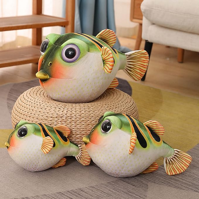Simulated Puffer Fish Plush Toy, 10inch Pink Puffer Fish Super Kawaii Plush Toy, Plush Stuffed Animal Doll for Children's Birthday Gift, Home Decoration