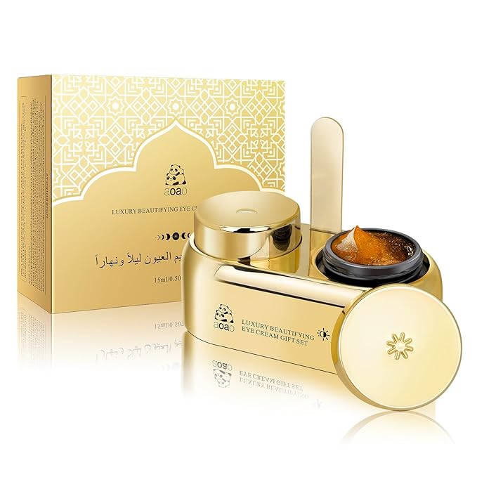 AOAO Anti-Wrinkle, Firming & Brightening Eye Cream, Day & Night Treatment with Niacinamide, Smooth & Lift for Dark Circles, Puffiness and Wrinkles, Birthday Under Eye Cream Gift for Women 15ml/0.5oz