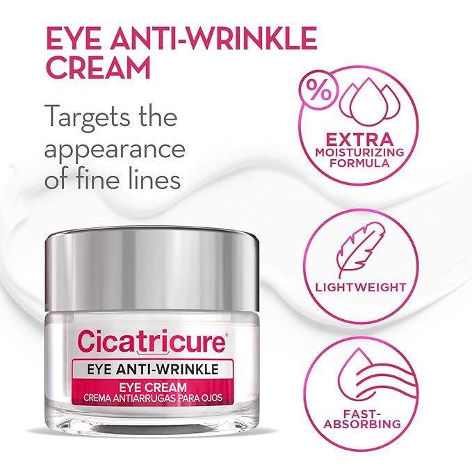 Cicatricure Deep Anti-Wrinkle Kit with Eye Cream and Face & Neck Cream, Wrinkle Cream System with Face Moisturizer and Neck Cream, Daily Care for Wrinkle-Prone Skin, Skincare Gift Set, 2 Count