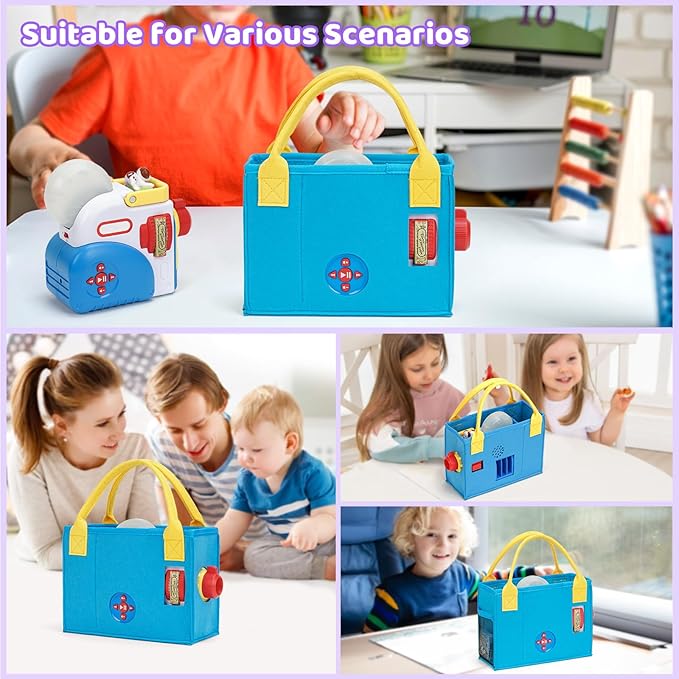 Carrying Case for Little Tikes Story Dream Machine Starter Set – Portable Felt Toy Storage Bag with Handle for Kids