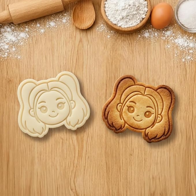 Allenjoy Cookie Cutters & Stamps, Korean Demon Biscuit Cutter Embosser Molds for Baking, Fondant, Polymer Clay - Funny Kitchen Accessories, Novelty DIY Supplies, Party Favors, Decorations, Gifts