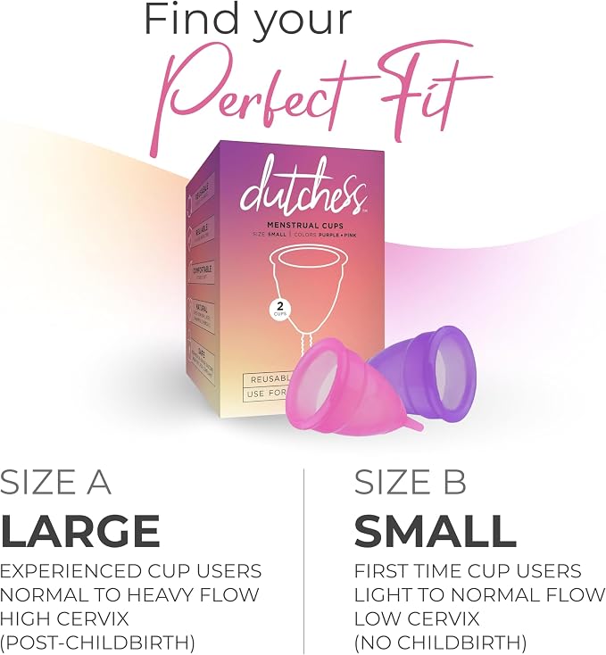 Dutchess Reusable Soft Silicone Menstrual Cup (Red, Large (Pack of 1))