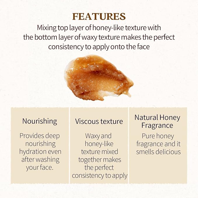 SKINFOOD Mask Honey Sugar 120g - Facial Pore Cleanser, Nourishing & Firming Skin Exfoliator - Wash Off Face Masks w/Melting Sugar for Healthy and Smooth Skin- Shower-Proof Texture (4.23 oz)