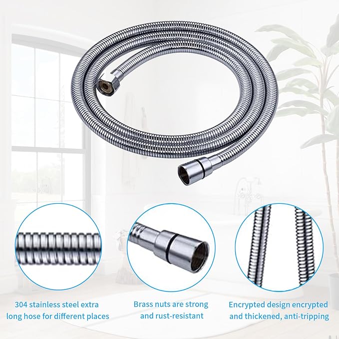 Shower Douche Enema Kit,7 Holes Deep Shower Douche Cleaning System with Hooks,Regulator and 59inch Hose