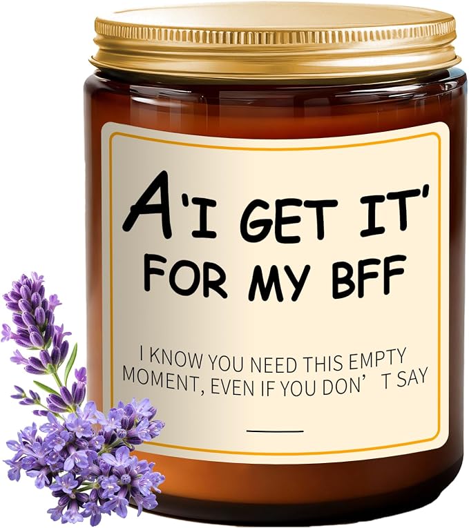Best Friend Birthday Gifts for Women - Lavender Scented Candles for Women, Mothers Day Gifts for Woman, Friendship Gift for Friends, Bestie, Sister, BFF, Cool Bestie Gift Ideas for Females