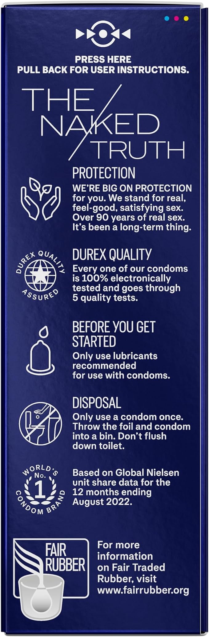 Condoms, Ultra Fine, Ribbed, Dotted with Delay Lubricant, Durex Performax Intense Natural Rubber Latex Condoms, 12 Count, Contains Desensitizing Lube for Men
