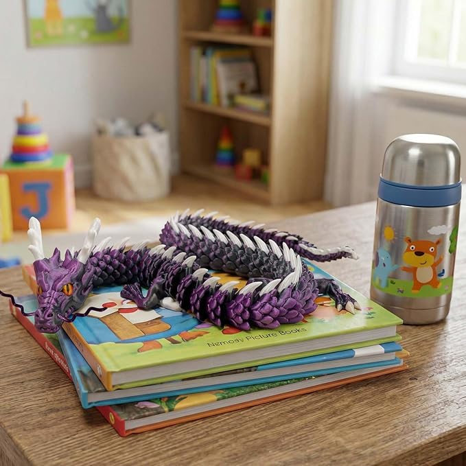 3D Printed Dragon Eggs, Glow in The Dark Fidget Toys for Kids & Adults, for Home Office Desk Decor (Purple Dragon God, Pcs, 1)