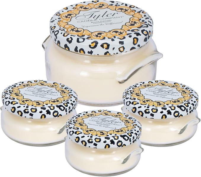 Elanze Designs Tyler Candle Diva 11 Ounce and 3.4 Ounce Aromatherapy Scented Candles; Set of 4