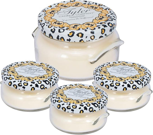 Elanze Designs Tyler Candle Diva 11 Ounce and 3.4 Ounce Aromatherapy Scented Candles; Set of 4