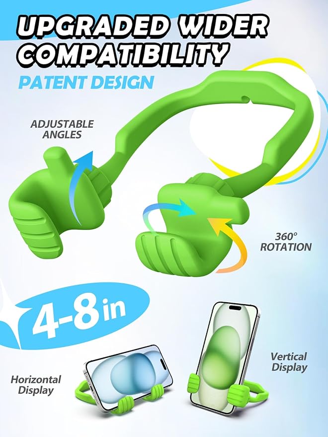 Valentines Gifts for Kids Teens Boys Girls Cell Phone Stand: Upgrade Adjustable Thumbs Up Lazy Phone Holder for Desk Fun Birthday Gifts for Grandma Adults Husband from Wife