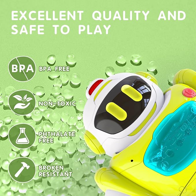 P&C Baby Walking Activity Remote Control Robot with Musical, Sounds, Light Interactive Early Learning Toddlers Toys for Birthday Gift