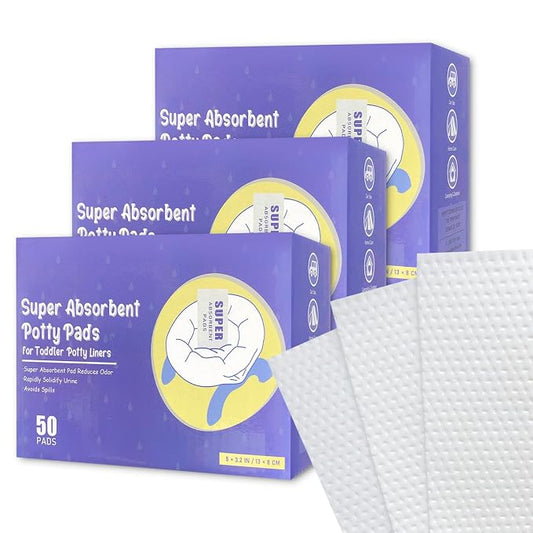 Disposable Potty Absorbent Pads for Kids Travel,Toilet Refill Pouch for Toddler Toilets Portable Fast-Acting Absorbent Fit All Baby Travel Potty Bags - 150 Pads