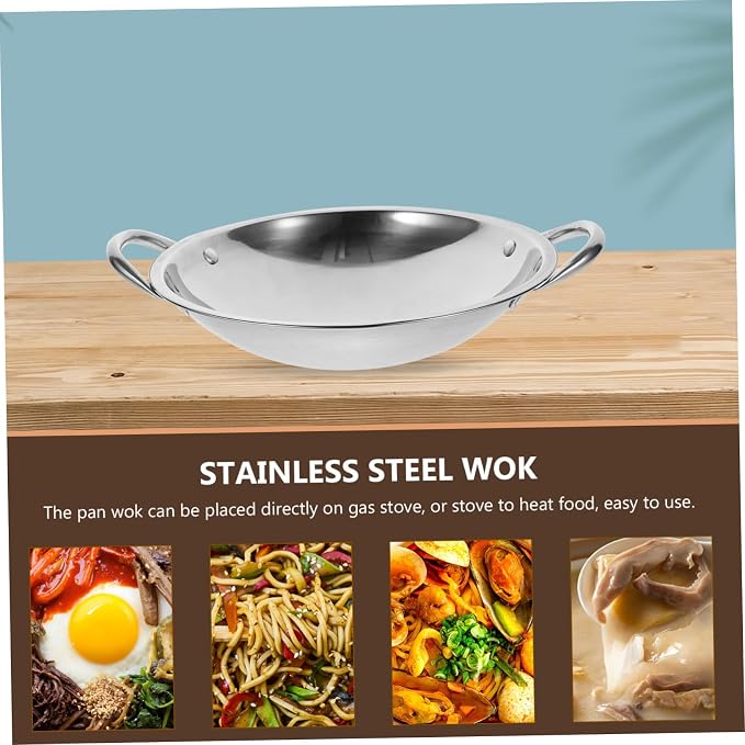 Zerodeko Rapid Heating Hot Pot Round Bottom Pots for Cooking Double Handle Easy to Clean