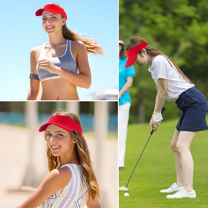 Marrywindix 1 Piece of Sport Wear Athletic Visor Sun Sports Visor Hat Visor Adjustable Cap for Women and Men