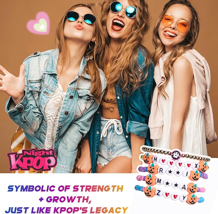 AICase for Korea-Pop Merch Toys Gifts Cosplay Bracelets 5 Pcs Stackable Stretch Beaded Bracelets Birthday Decorations Costume Outfit Jewelry Gifts for Fans Women Christmas Stocking_1