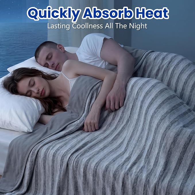Cooling Blanket 90"x90" Summer Cooling Blanket for Hot Sleepers | Cold Summer Bed Blanket Keeps Cool for Night Sweats, Soft Lightweight Breathable Sofa Blankets for Kid Adults
